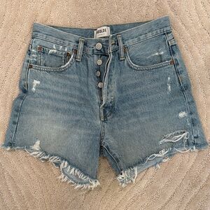 Agolde Parker Long Loose Vintage Shorts, Color Swapmeet